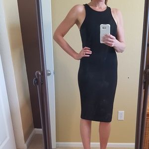 Bodycon Midi Dress Forever 21 Black Large